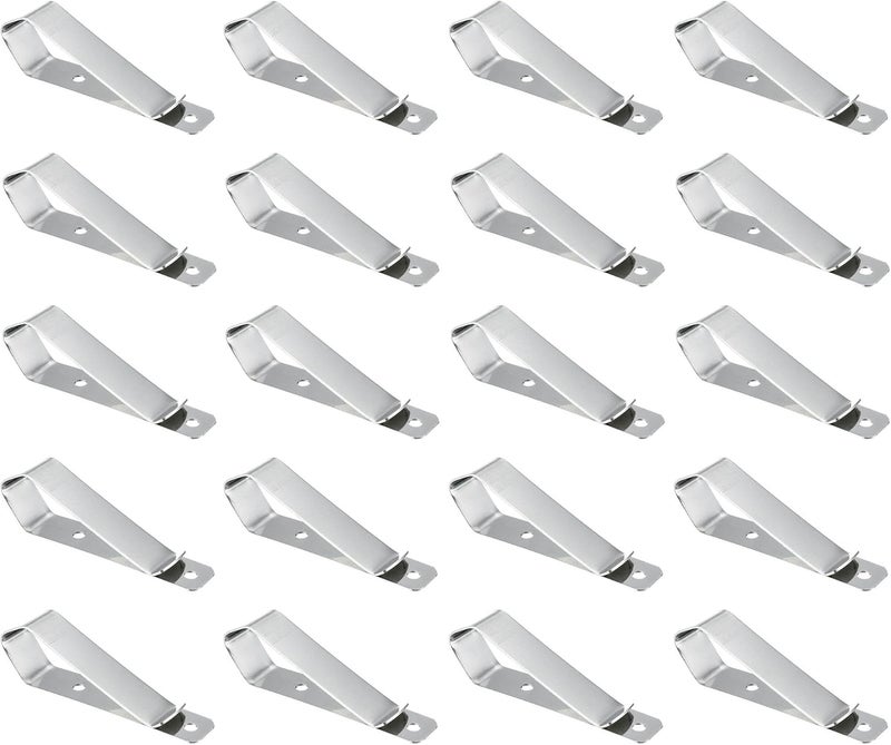 ECUDIS Garage Door Remote Visor Clip, Remote Visor Clips Replacement for Garage Door Remote Openers (Silver, Pack of 20) - Image 1